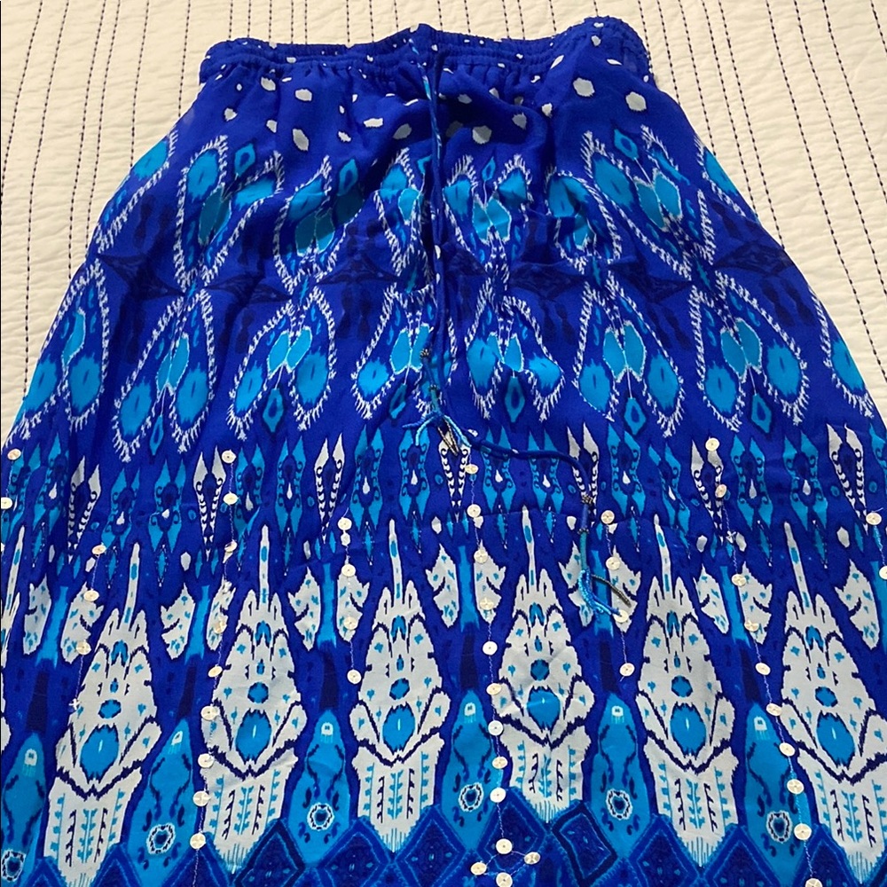 Zara Blue Patterned Skirt